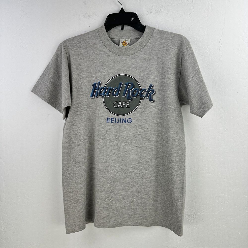 Vintage Hard Rock‎ Cafe Tshirt Mens Small Gray Heather Beijing 90s Y2K Collector